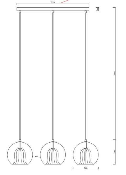 Arette 3 wisząca linia