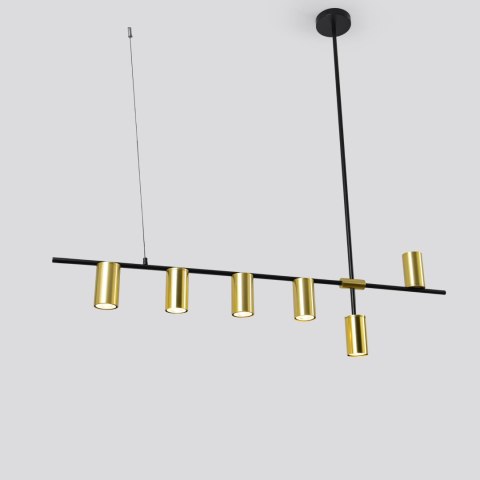 Arizona 6 linia lampa wisząca czarny/złoty LP-074/6PL BK/GD