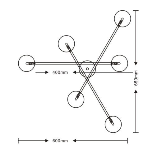 Dorado 6 plafon czarny