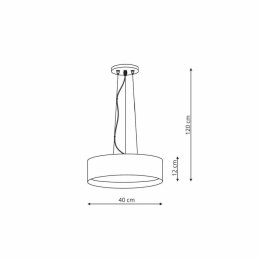 Hudson lampa wisząca biała/złota LP-043/1P WH/GD