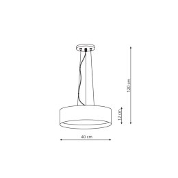 Hudson lampa wisząca czarna/złota LP-043/1P BK/GD