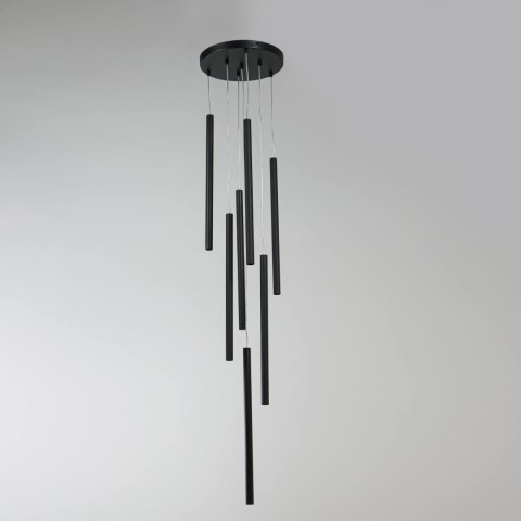 Lungo 7 czarna lampa wisząca LP-894/7P BK