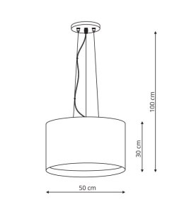 Milk lampa wisząca czarna LP-021/4P BK