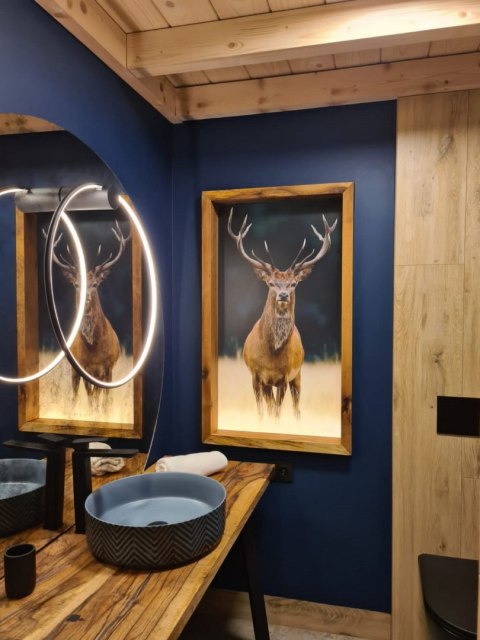 Mirror kinkiet duży czarny LP-999/1W L BK