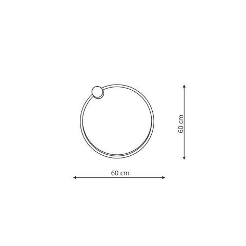 Mirror kinkiet mały czarny LP-999/1W S BK