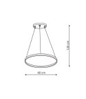 Ring lampa wisząca mała czarna 3000K LP-909/1P S BK