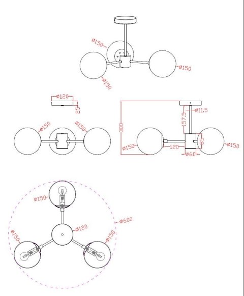 Roma 3 wisząca czarna