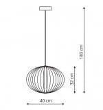 Treviso lampa wisząca mała czarna 3000K LP-798/1P S3 BK