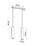 Lampa wisząca BORGIO 2 biały