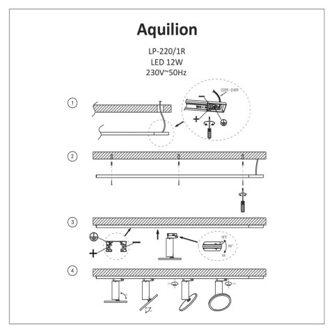 Reflektor Aquilion 1F czarny