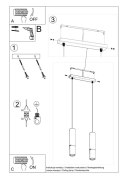 Lampa wisząca LOOPEZ 2 czarny/chrom