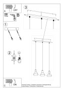 Lampa wisząca TALEJA 3 biała [E27]