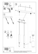 Lampa wisząca WEZYR 2 czarna