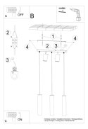 Lampa wisząca RING 3 biały