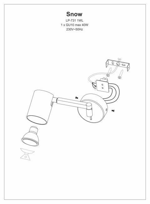 Snow z wysięgnikiem czarny
