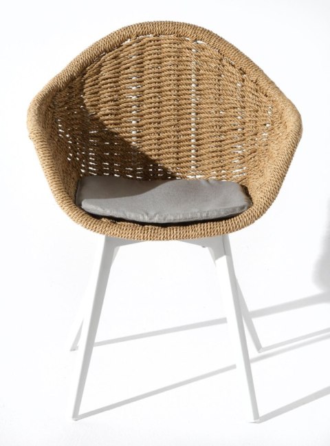 KRZESŁO OGRODOWE BATI BEŻOWE 58X56X85CM MILOO HOME KRZESŁO OGRODOWE BATI BEŻOWE 58X56X85CM MILOO HOME