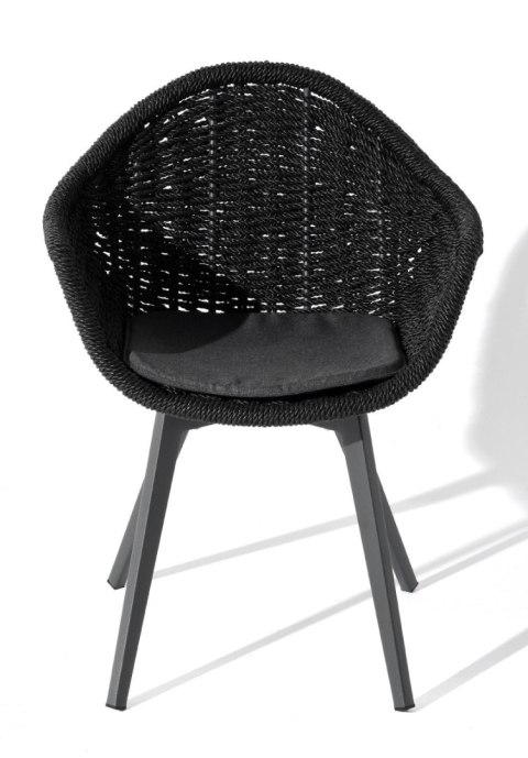 KRZESŁO OGRODOWE BATI CZARNY 58X56X85CM MILOO HOME KRZESŁO OGRODOWE BATI CZARNY 58X56X85CM MILOO HOME