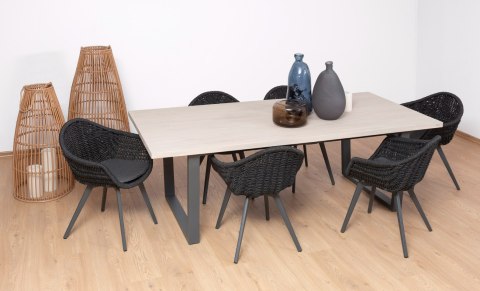 KRZESŁO OGRODOWE BATI CZARNY 58X56X85CM MILOO HOME KRZESŁO OGRODOWE BATI CZARNY 58X56X85CM MILOO HOME