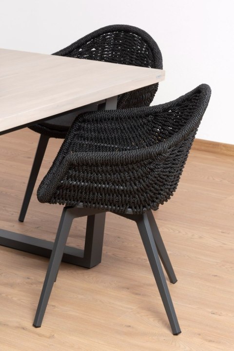 KRZESŁO OGRODOWE BATI CZARNY 58X56X85CM MILOO HOME KRZESŁO OGRODOWE BATI CZARNY 58X56X85CM MILOO HOME