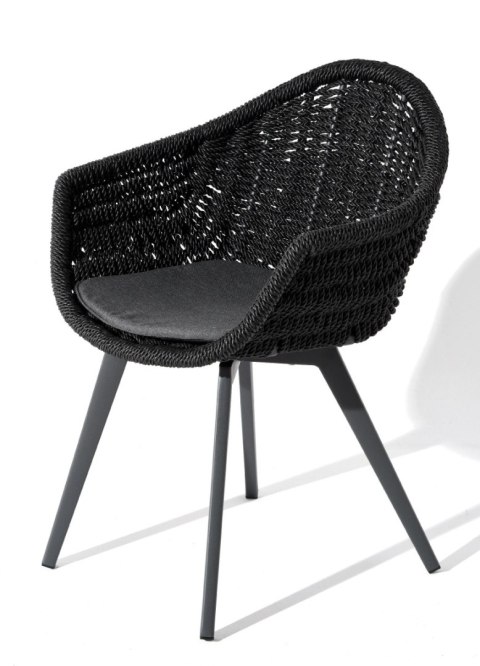 KRZESŁO OGRODOWE BATI CZARNY 58X56X85CM MILOO HOME KRZESŁO OGRODOWE BATI CZARNY 58X56X85CM MILOO HOME