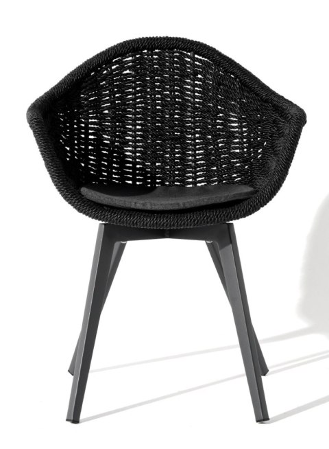 KRZESŁO OGRODOWE BATI CZARNY 58X56X85CM MILOO HOME KRZESŁO OGRODOWE BATI CZARNY 58X56X85CM MILOO HOME