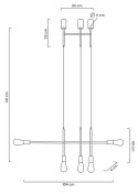 -15% MOOSEE lampa wisząca RIVA 5 złota