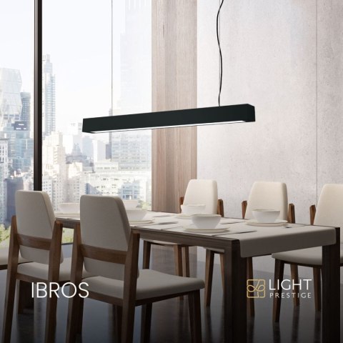 Ibros lampa wisząca czarna duża 24W 3000K IP20 LP-7001/1P 20 BK-93 24/3