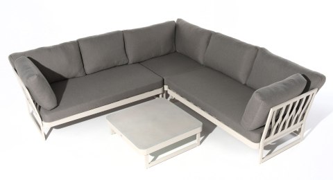 ZESTAW WYPOCZYNKOWY NAROŻNY SUE GREY 4 ELEMENTY 262X262X71CM ZESTAW WYPOCZYNKOWY NAROŻNY SUE GREY 4 ELEMENTY 262X262X71CM