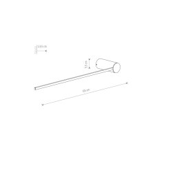 KINKIET ARM M LED CZARNY 10W 3000K 360LM IP20 10366 NOWODVORSKI