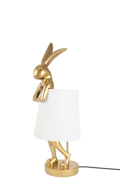 -15% KARE lampa stołowa RABBIT 50 cm złota / biała