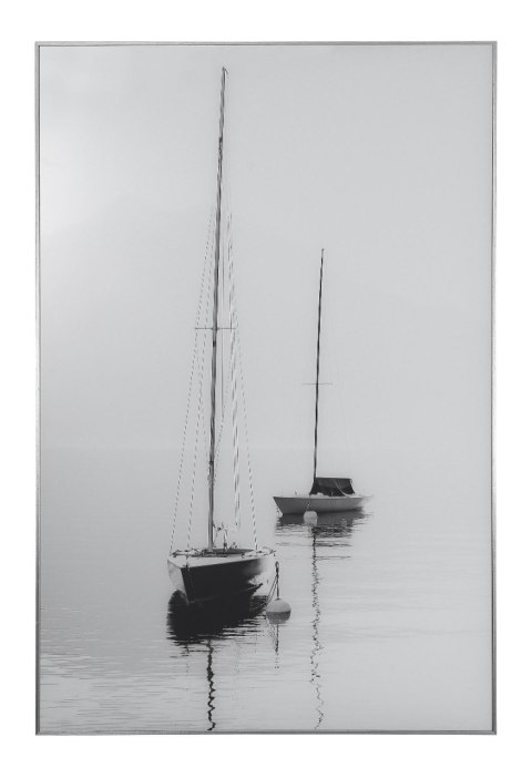 GRAFIKA NA SZKLE BOATS IN THE MIST 70X100X3CM GRAFIKA NA SZKLE BOATS IN THE MIST 70X100X3CM