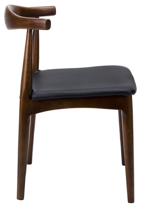 -15% Krzesło ELBOW ciemnobrązowe - drewno jesion, ekoskóra czarna -15% Krzesło ELBOW ciemnobrązowe - drewno jesion, ekoskóra czarna