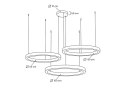 -15% Lampa wisząca RING 60 + 80 + 100 złota na jednej podsufitce