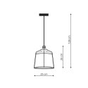 Dritto lampa wisząca mała biała LP-123/1P S WH