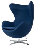 -15% Fotel EGG CLASSIC atlantycki niebieski. 26 - wełna, podstawa aluminiowa