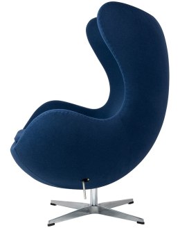 Fotel EGG CLASSIC atlantycki niebieski. 26 - wełna, podstawa aluminiowa