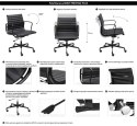 -15% Fotel biurowy BODY PRESTIGE PLUS czarny - skóra naturalna, aluminium