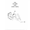 Isla kinkiet biały XXL z IP44 GS-LWB-32W WH