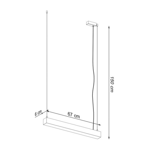 Lampa wisząca PINNE 67 biała 3000K Lampa wisząca PINNE 67 biała 3000K