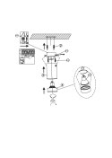 Manacor oczko białe ze złotym ringiem 13 cm LP-232/1D - 130 WH/GD