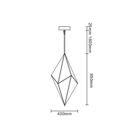 Konstelacja pionowa lampa wisząca LP-055/1P BK