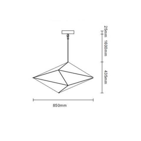 Konstelacja pozioma lampa wisząca LP-056/1P BK