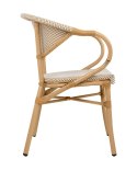 Krzesło BISTRO PARIS ARM jasnobrązowe rattan