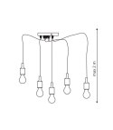 Lampa wisząca Solesto 5xE27 czarna LP-90082/5P