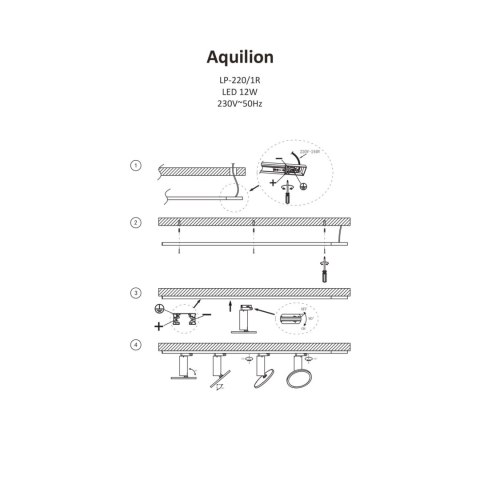 Reflektor Aquilion 1F czarny