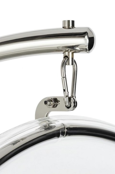 Fotel BUBBLE STAND poduszka czarna - podstawa chrom, korpus akryl, poduszka wełna Fotel BUBBLE STAND poduszka czarna - podstawa chrom, korpus akryl, poduszka wełna