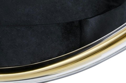 RABAT -10% | Fotel wiszący BUBBLE GOLD poduszka czarna - korpus akryl, welur RABAT -10% | Fotel wiszący BUBBLE GOLD poduszka czarna - korpus akryl, welur