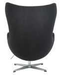 RABAT - 10% | Fotel EGG CLASSIC ciemny szary.5 - wełna, podstawa aluminiowa