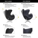 -15% Fotel EGG CLASSIC ciemny szary.5 - wełna, podstawa aluminiowa