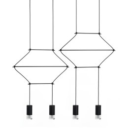 -15% Lampa wisząca FLUSSO LINE 4 czarna